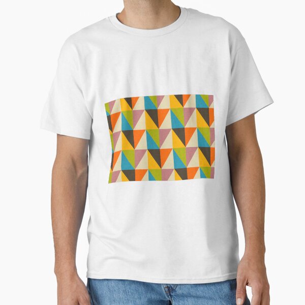 Retro Color Block Chevron Color Fun Classic T-Shirt