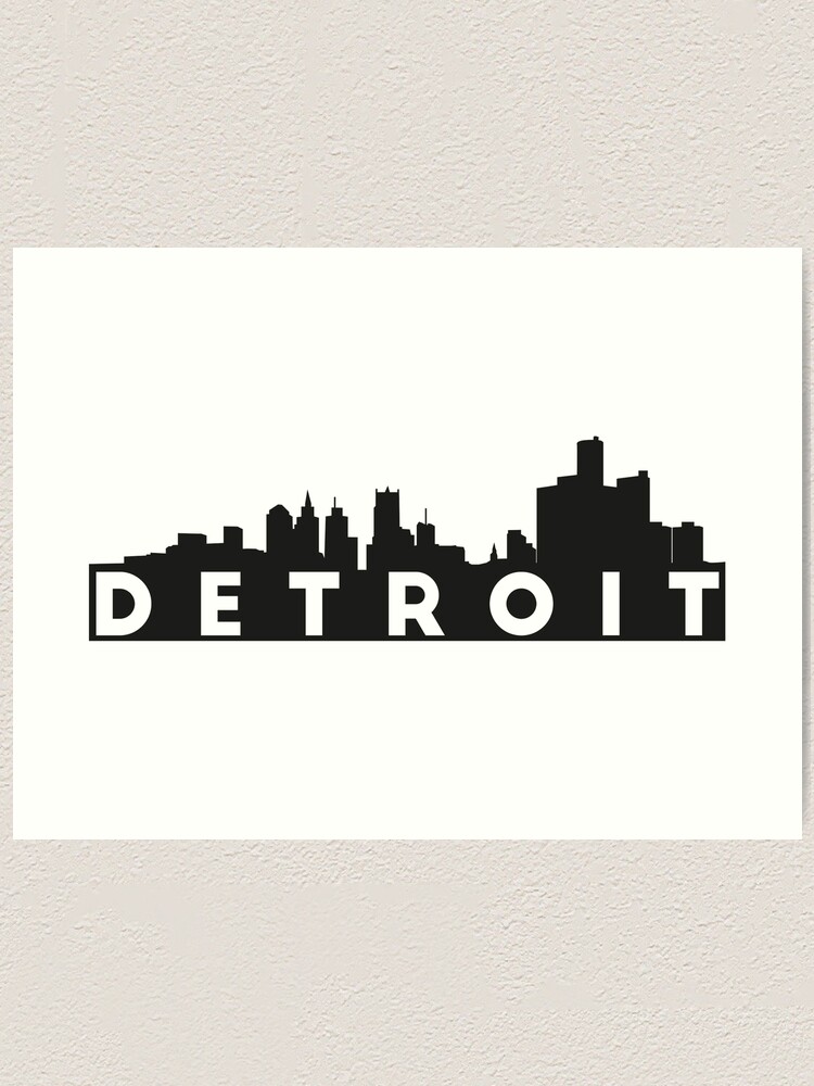 “Detroit Skyline” Art Print for Sale by livemoree | Redbubble