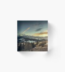 Sunset Landscape Acrylic Block