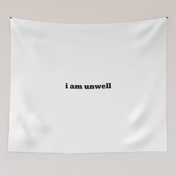 Item preview, I am unwell sick introvert basic funny t shirt sick day sticker mug pillow designed and sold by Dwebster27.