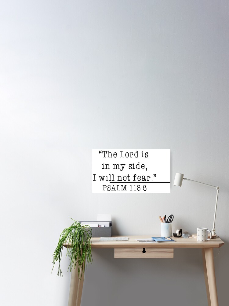 Psalm 118:6 the Lord Is on My Side I Will Not Fear Christian Tote