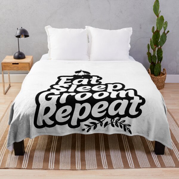 Item preview, eat sleep groom repeat bacherlette T-Shirt Stickers 09630 designed and sold by HustleChicken.