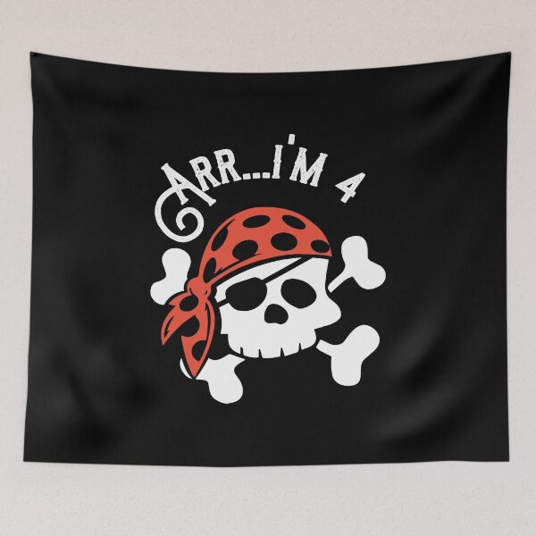 Artikelvorschau, Birthday Pirate 4th Birthday Gift Idea entworfen und verkauft von haselshirt.
