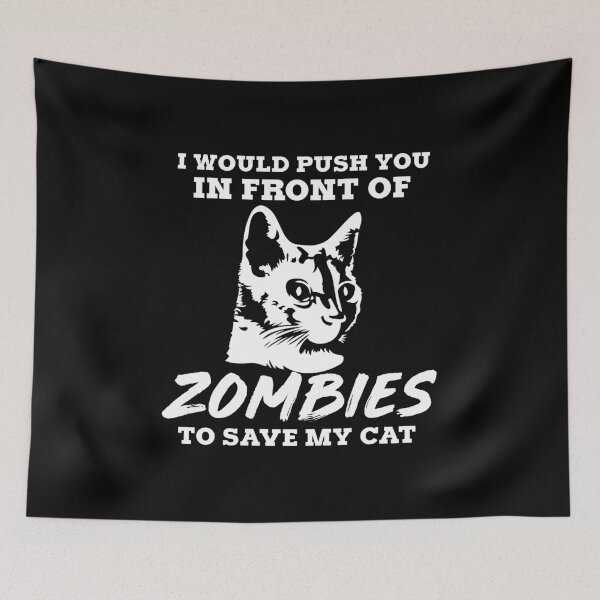 Item preview, Save My Cat Zombies Apocalypse Gamer Gift Idea designed and sold by haselshirt.