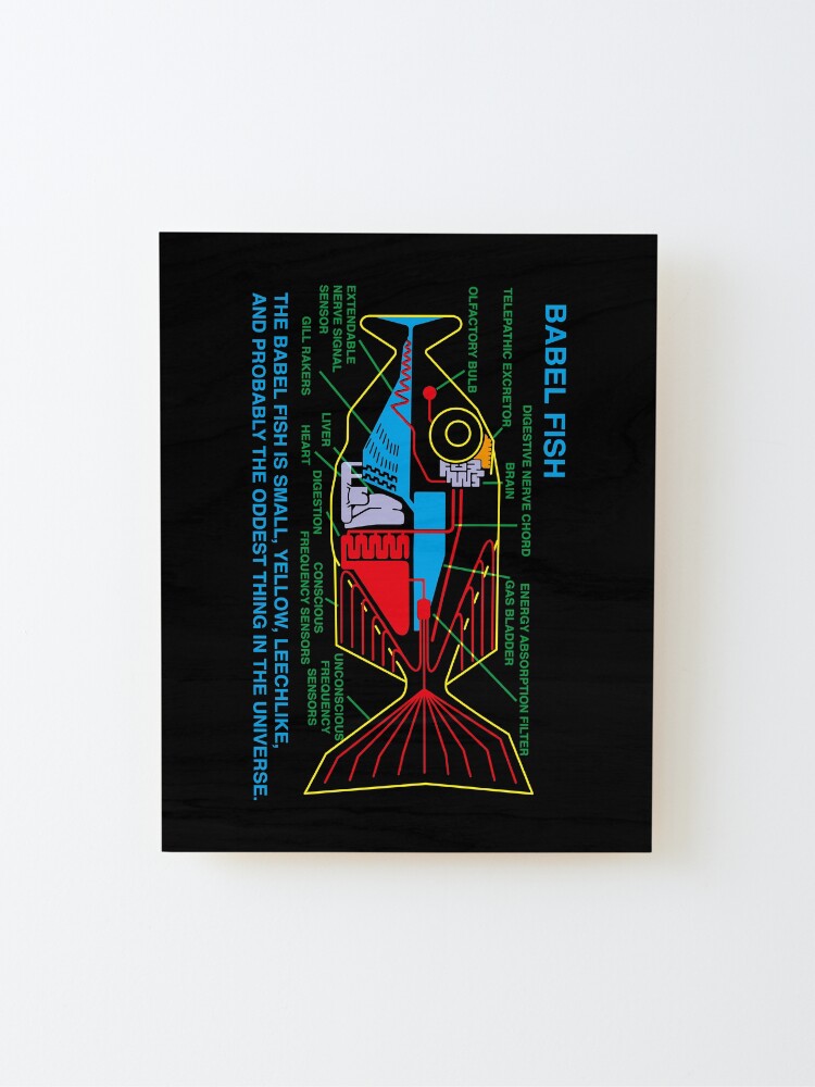 Alternate view of NDVH Babel Fish H2G2 Mounted Print