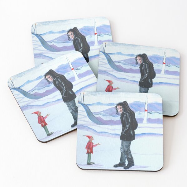 Modern-day Maglor at the North Pole Coasters (Set of 4)