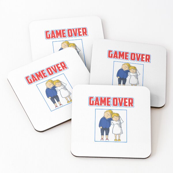 Item preview, game over bacherlette T-Shirt Stickers 09630 designed and sold by HustleChicken.