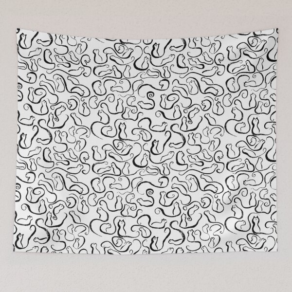 Item preview, Cat Pattern in Ink designed and sold by Peter Hertzberg.