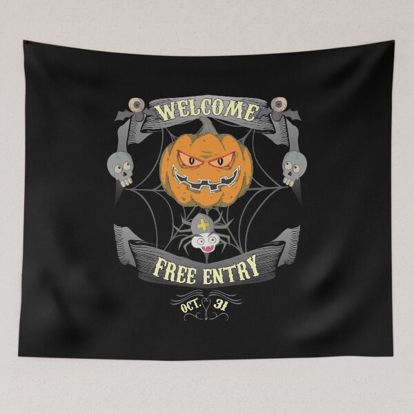 Item preview, Free Entry Funny Spooky Scary Costume Party Halloween  designed and sold by WelderSurgeon.