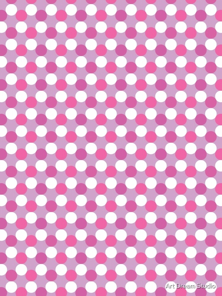 Thumbnail 5 of 5, Leggings, PInk polka dot pattern designed and sold by Art Dream Studio.