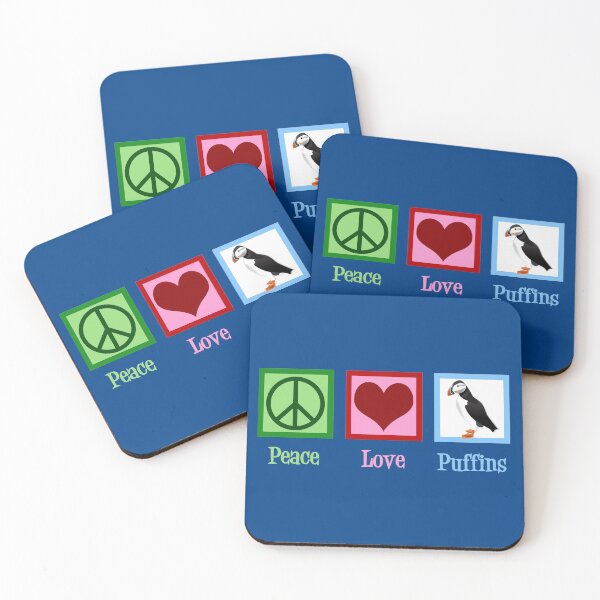 Item preview, Peace Love Puffins designed and sold by Epic Love Designs.