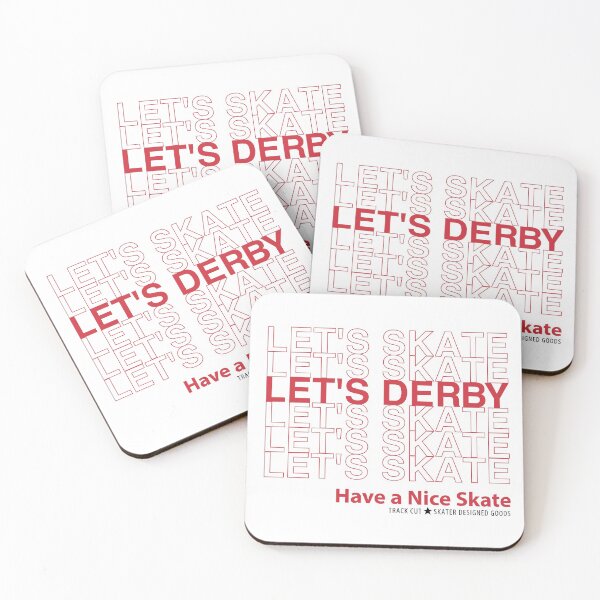 Let's Skate Let's Derby Coasters (Set of 4)