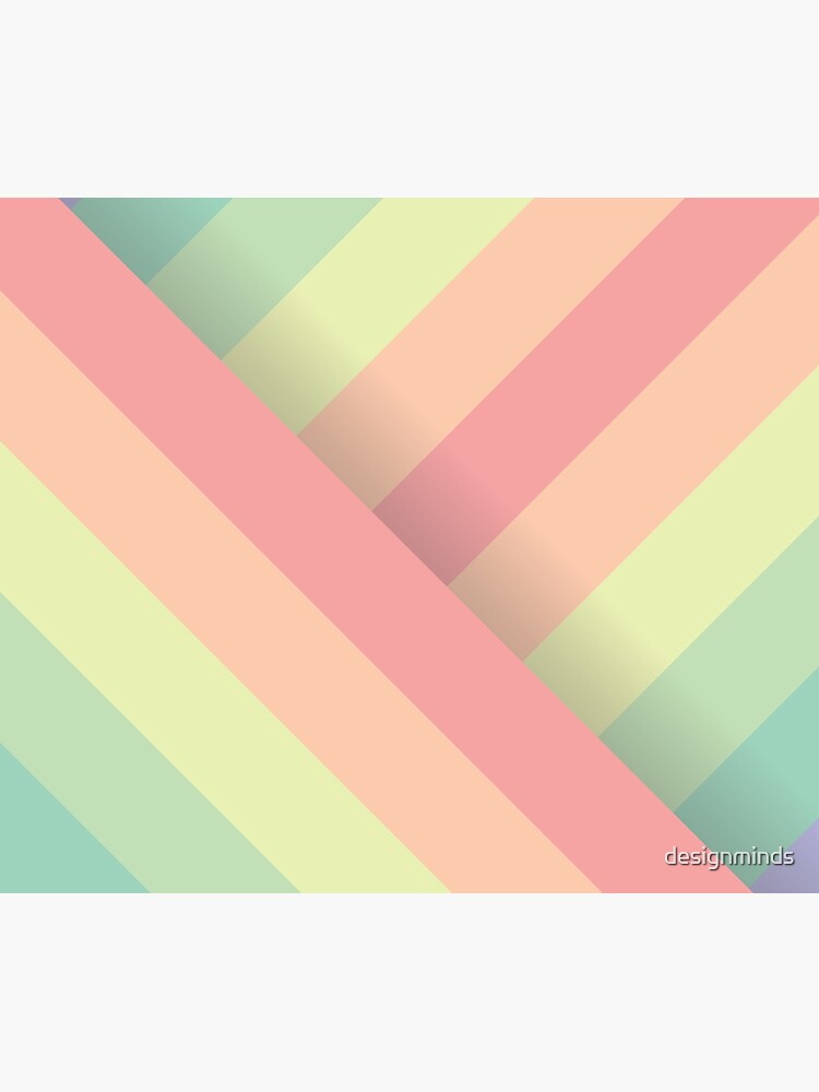 Pastel Candy Rainbow Stripes Duvet Cover By Designminds Redbubble