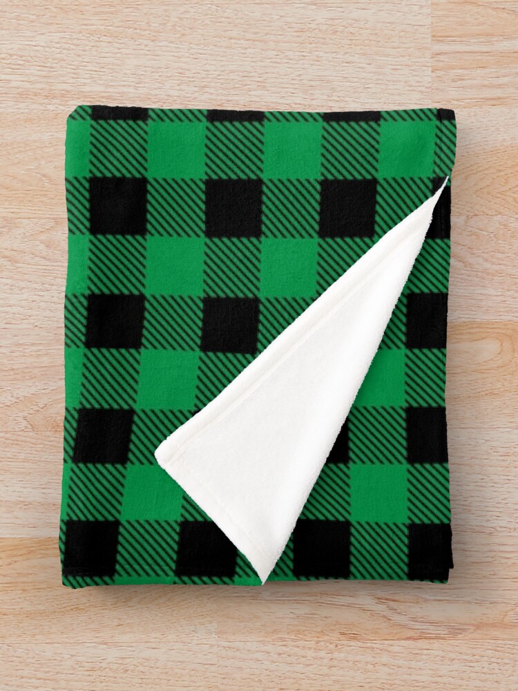 Green buffalo plaid online blanket