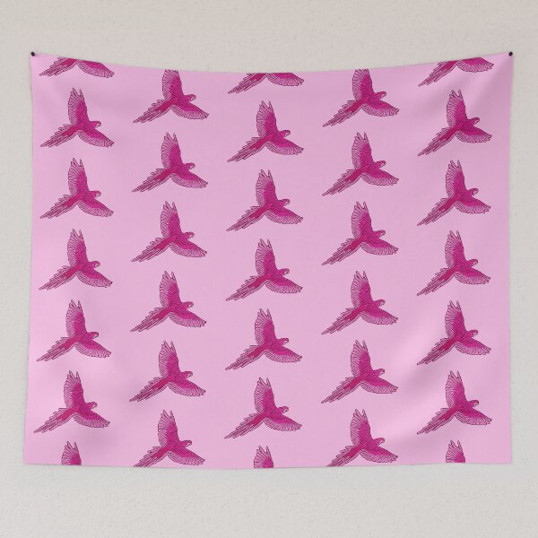 Item preview, Parrot in Flight, Fuchsia and Ice Pink  designed and sold by Marymarice.