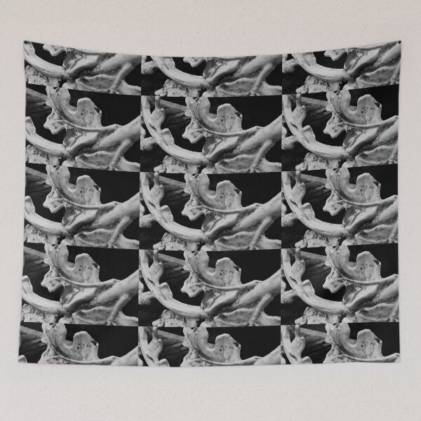 Item preview, Photo of Weathered Wrought Iron in Black and White, Single and Repeating Pattern designed and sold by Nicolette Olivier.