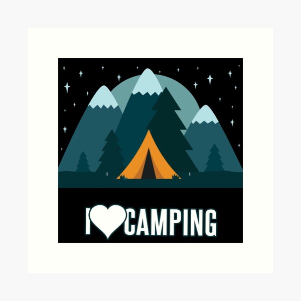 Item preview, I love camping, camping lovers design designed and sold by Kam-designs.