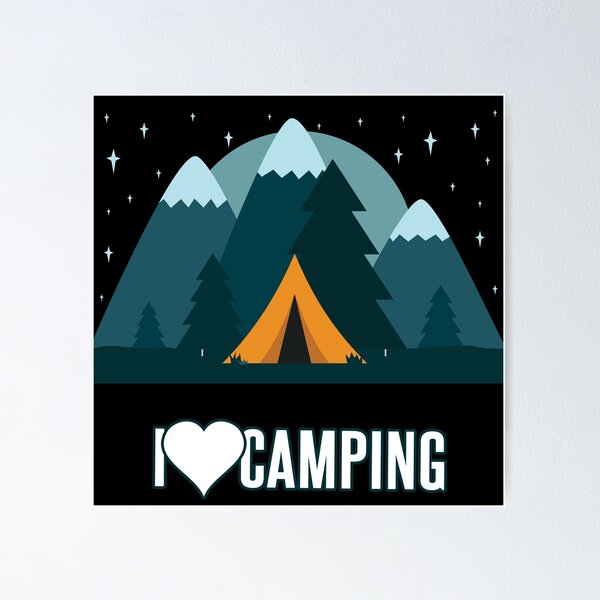 Item preview, I love camping, camping lovers design designed and sold by Kam-designs.