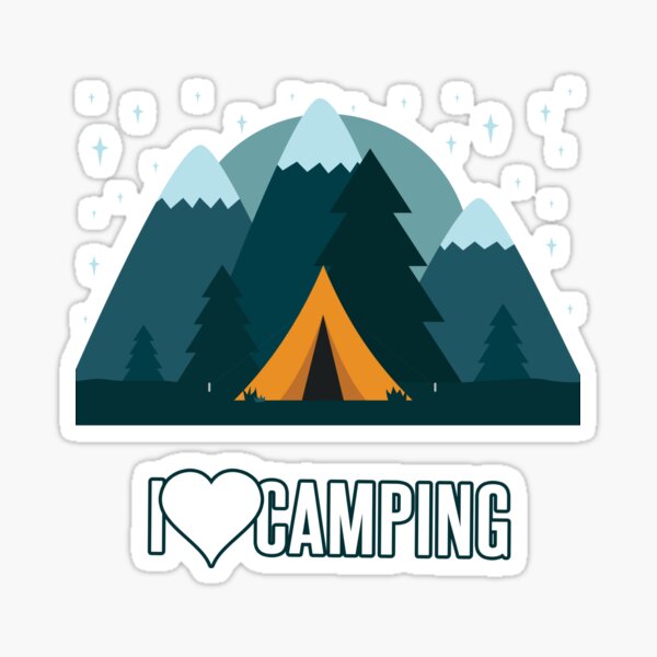 Item preview, I love camping, camping lovers design designed and sold by Kam-designs.