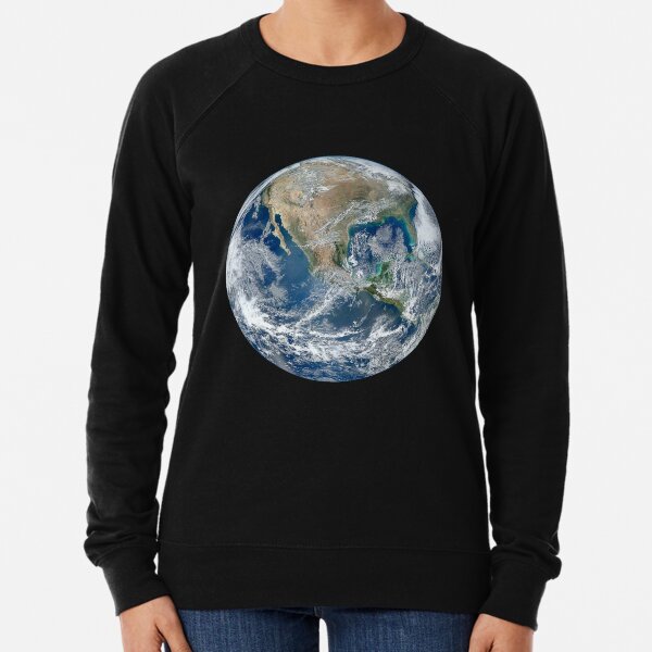 EARTH. FROM SPACE, PLANET, Blue Marble, 2012, Composite satellite image, NORTH AMERICA. Lightweight Sweatshirt