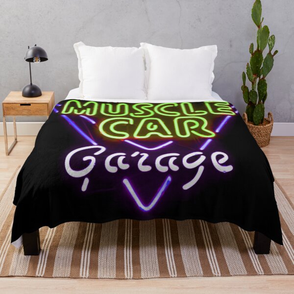 Item preview, Muscle Car Garage Neon Sign Blue Green designed and sold by mwagie.