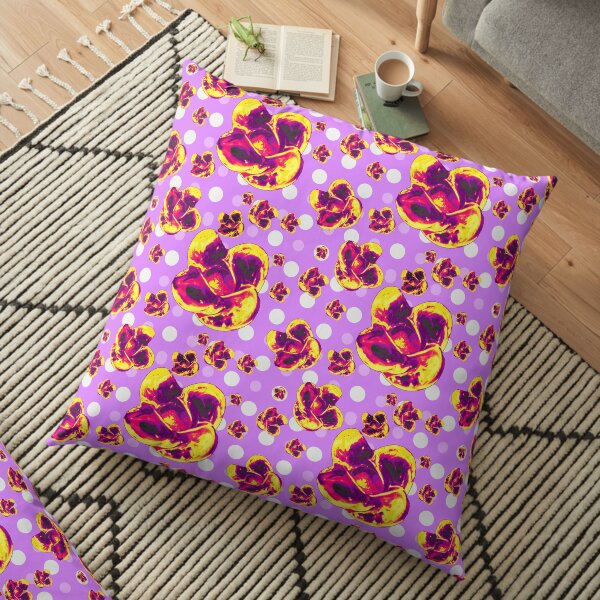 Sassy Glass Flowers Floor Pillow