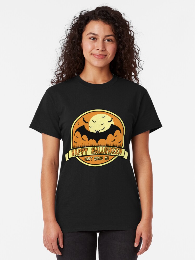 Alternate view of Spooky Scene Halloween Scene Scary Scene Bat. Classic T-Shirt