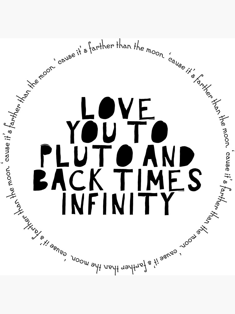 Love You To Pluto Digital Design Greeting Card By Ekf11376 Redbubble