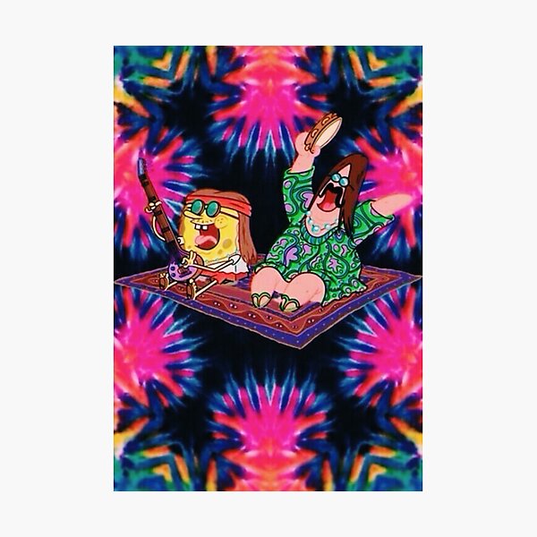 Spongebob and Patrick Hippie Soup Photographic Print