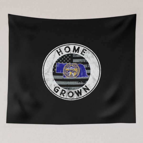 Item preview, Nebraska Native Home Grown Quote State American Flag Pride design designed and sold by CreatedByHeidi.