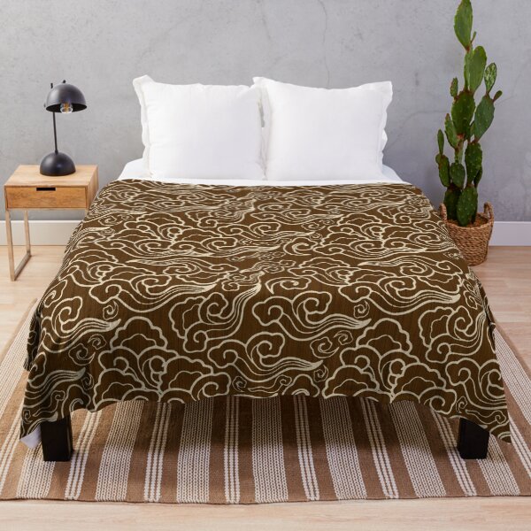 Item preview, Vintage Japanese Clouds, Taupe Brown designed and sold by Marymarice.