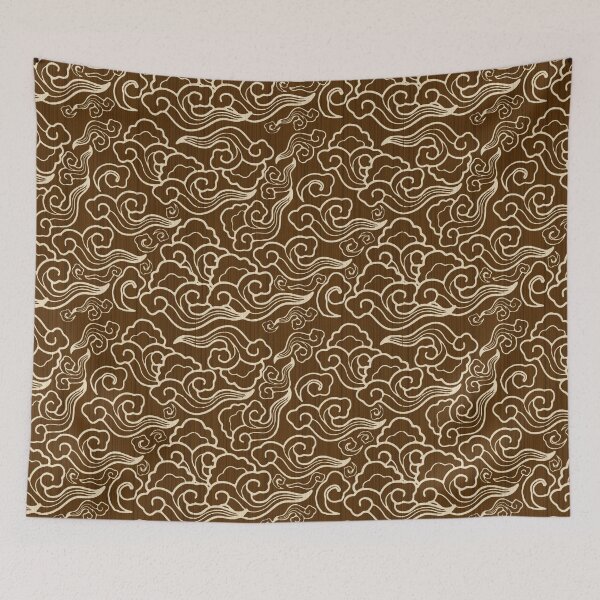 Item preview, Vintage Japanese Clouds, Taupe Brown designed and sold by Marymarice.
