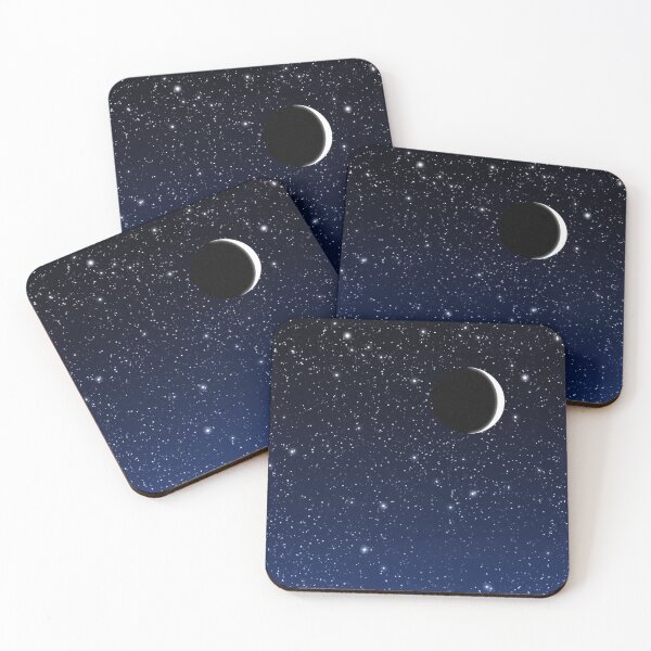 Item preview, Stars and Crescent Moon, Deep Blue to Black designed and sold by Marymarice.