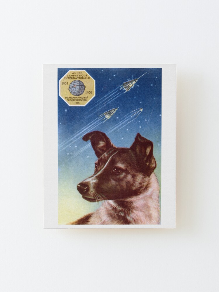 Alternate view of 1958 Laika, First Dog in Space Mounted Print