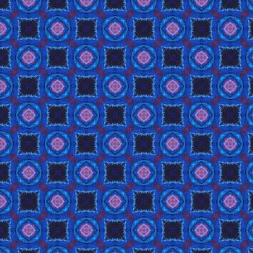 Aperçu de l'œuvre Carrés et Cercles Bleus et Rouges de Patterner