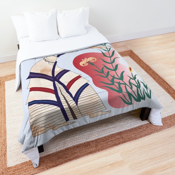 Minoan girl with flowers Comforter