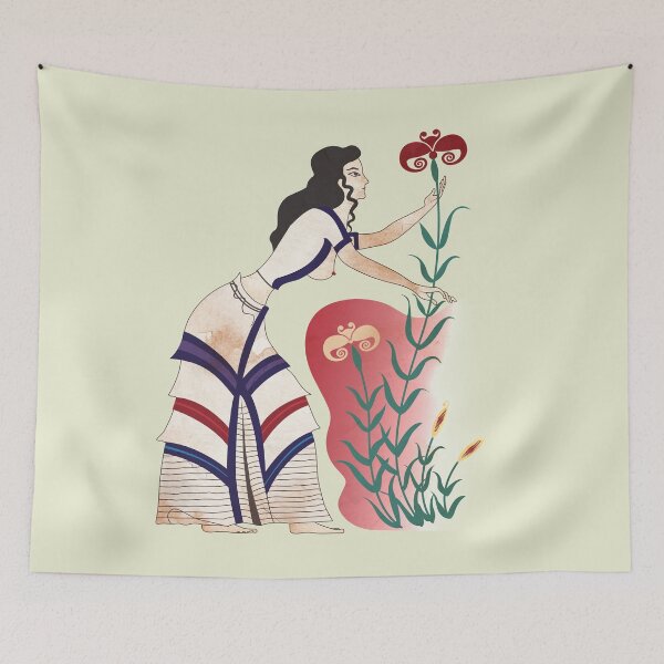 Item preview, Minoan girl with flowers designed and sold by Lefteris Betsis.