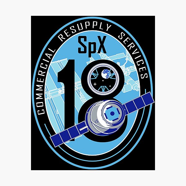 Item preview, NASA / SpaceX Commercial Resupply Services CRS-18 (SpX-18) Mission Patch designed and sold by bobbooo.