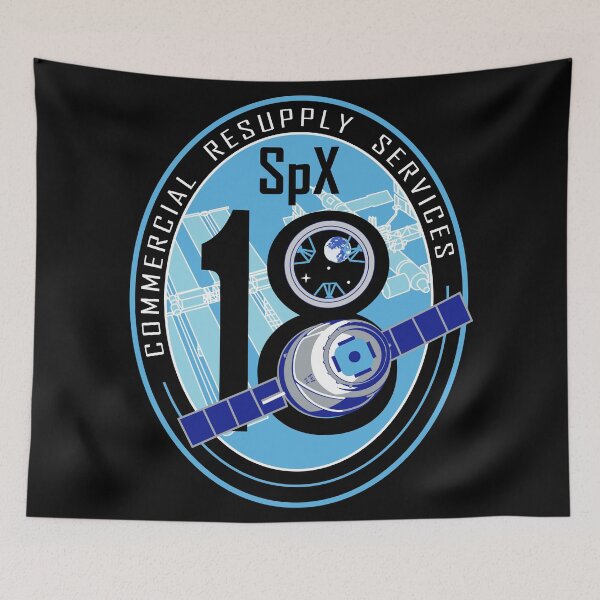 Item preview, NASA / SpaceX Commercial Resupply Services CRS-18 (SpX-18) Mission Patch designed and sold by bobbooo.