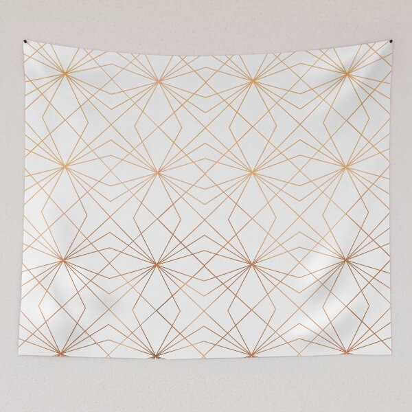 Item preview, White & Copper Geo Lines designed and sold by Blue-Banana.