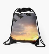 Watercolor Sunset Drawstring Bag