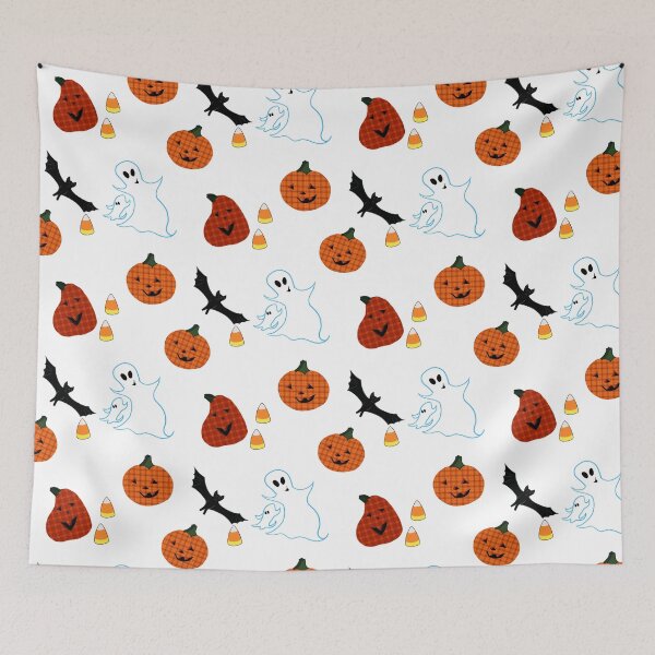 Item preview, Ghosts and Plaid Pumpkins designed and sold by BtheLight.