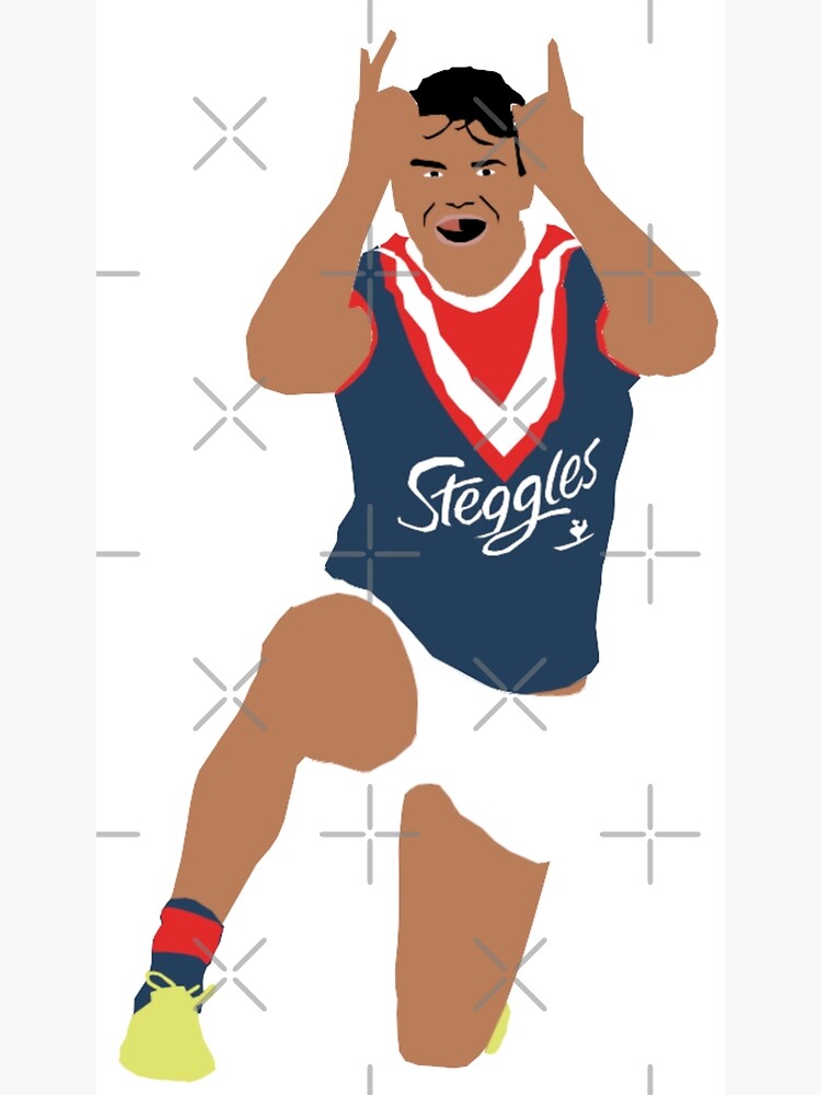 "Latrell Mitchell Sydney Roosters NRL" Art Print by Rhys40 | Redbubble