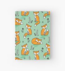 Dreamy Fox in Green Hardcover Journal
