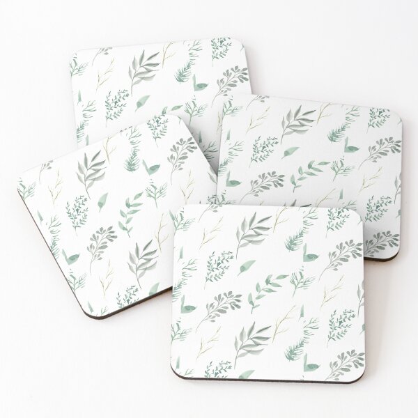 Item preview, Patrón de acuarela de follaje verde pastel designed and sold by BeLightDesigns.