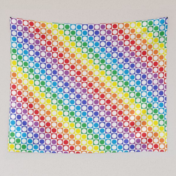 Item preview, Rainbow and White Squares and Polka Dots  designed and sold by lornakay.