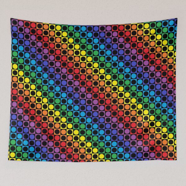 Item preview, Rainbow and Black Squares and Polka Dots designed and sold by lornakay.