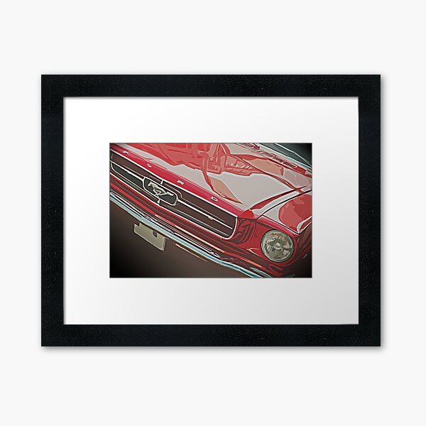 Ford Mustang Car Front Framed Art Print