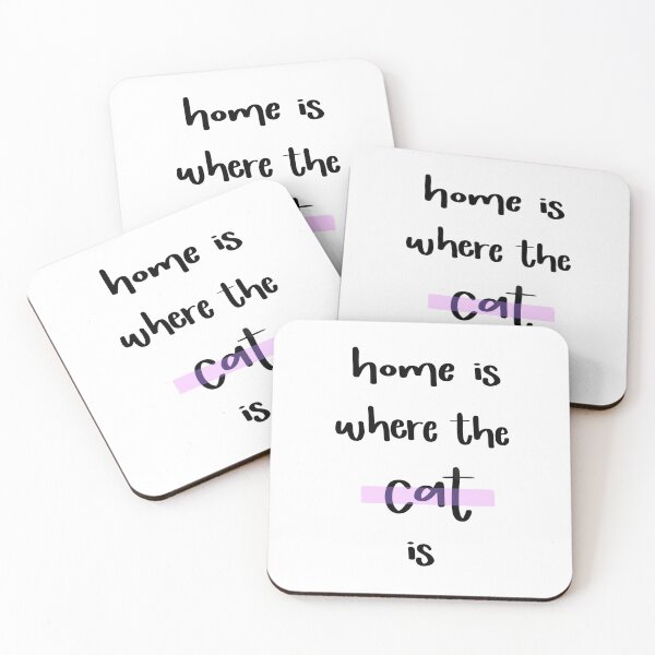 Item preview, Home is Where the Cat is - Purple designed and sold by On The Lash.