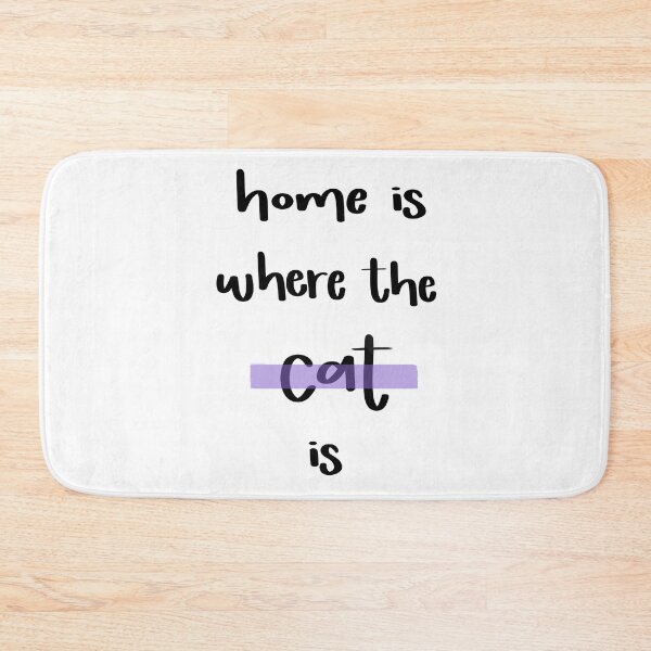 Item preview, Home is Where the Cat is - Purple designed and sold by On The Lash.